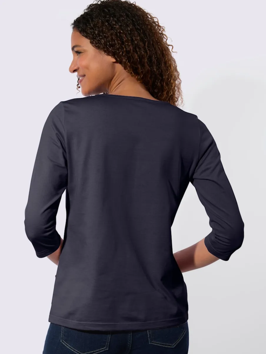 T-shirt à manches 3/4 pur coton