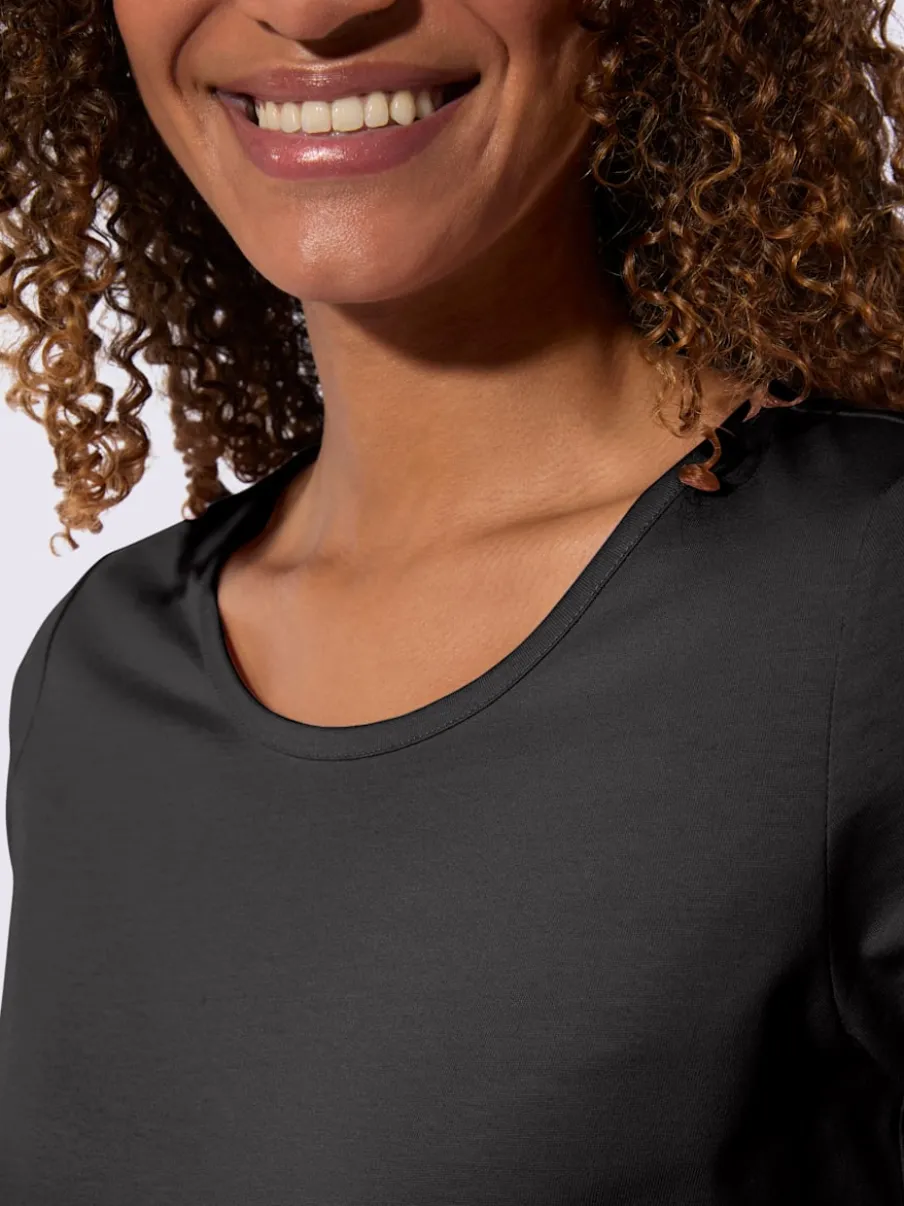 T-shirt à manches 3/4 pur coton