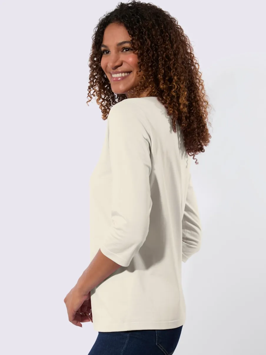 T-shirt à manches 3/4 pur coton