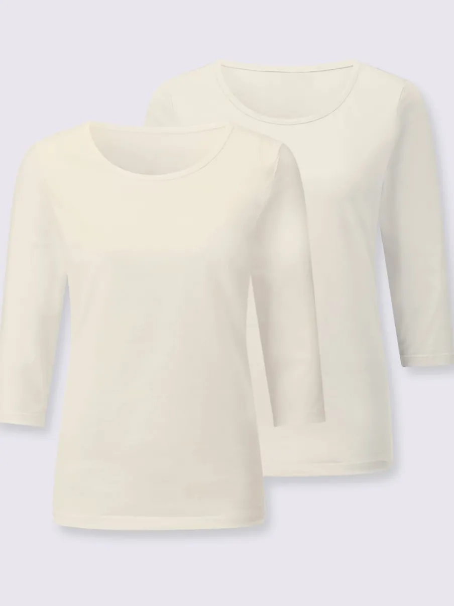 T-shirt à manches 3/4 pur coton