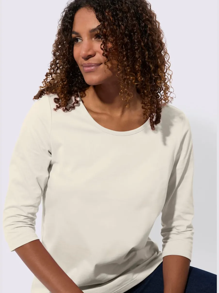 T-shirt à manches 3/4 pur coton