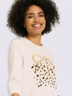 T-shirt à manches 3/4 qualité coton doux sur la peau
