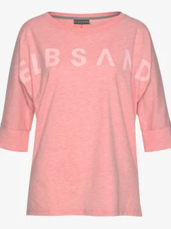 T-shirt à manches trois quarts avec logo devant
