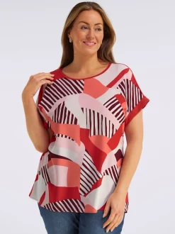 T-shirt mélange de matières : jersey et qualité chemisier tissée