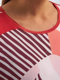 T-shirt mélange de matières : jersey et qualité chemisier tissée