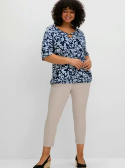 T-shirt ourlet avec bande élastique