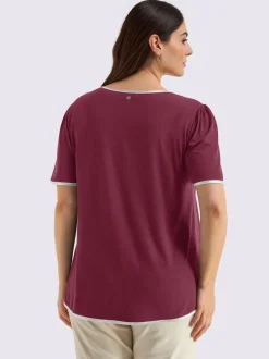 T-shirt passepoil satiné