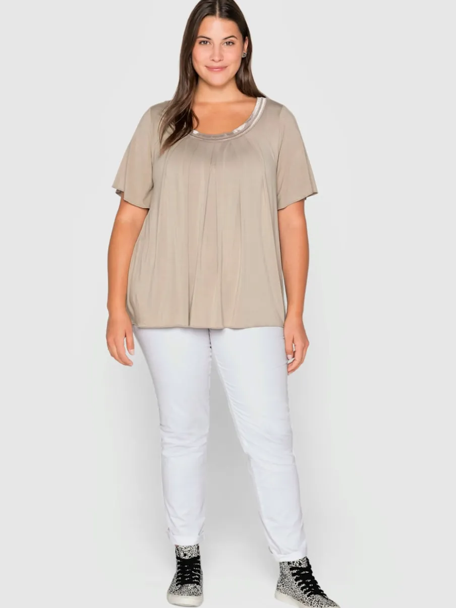 T-shirt plis creux tendance