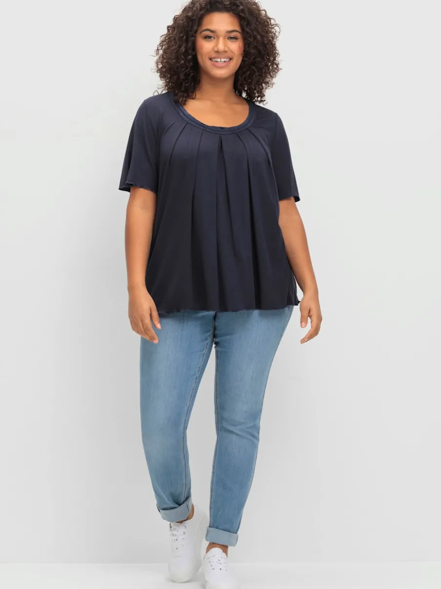 T-shirt plis creux tendance