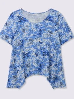 T-shirt à pointes forme fluide en pointe