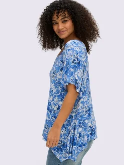 T-shirt à pointes forme fluide en pointe