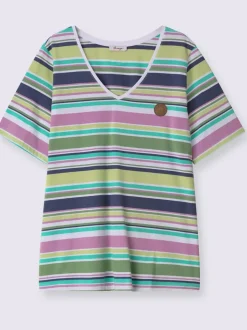 T-shirt rayé fils teintés