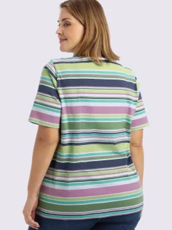 T-shirt rayé fils teintés