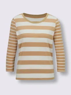 T-shirt rayé 96% lyocell (tencel)