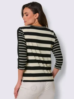T-shirt rayé 96% lyocell (tencel)