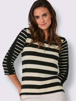 T-shirt rayé 96% lyocell (tencel)