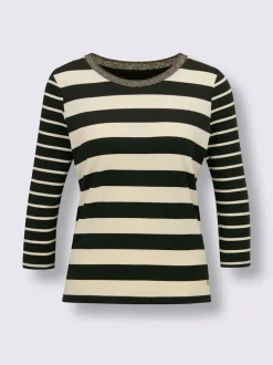 T-shirt rayé 96% lyocell (tencel)