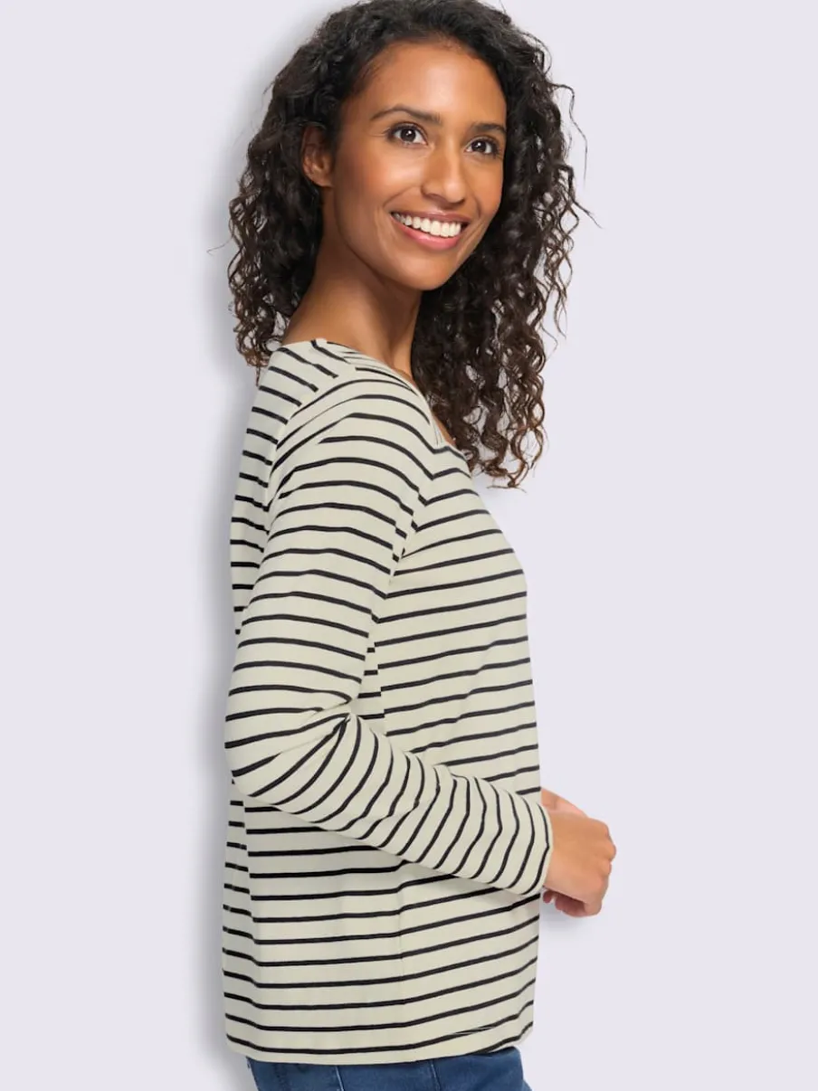 T-shirt rayé qualité coton doux sur la peau