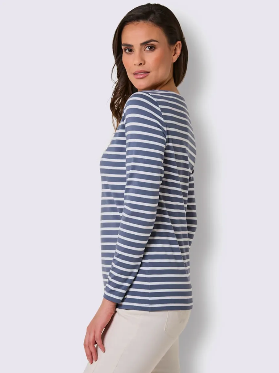 T-shirt rayé qualité coton pima