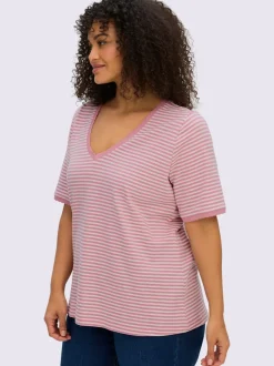 T-shirt rayé séduisant motif à rayures