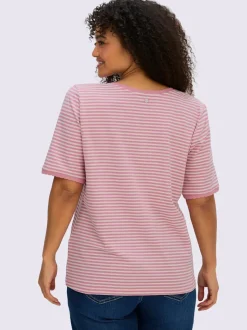 T-shirt rayé séduisant motif à rayures