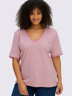 T-shirt rayé séduisant motif à rayures