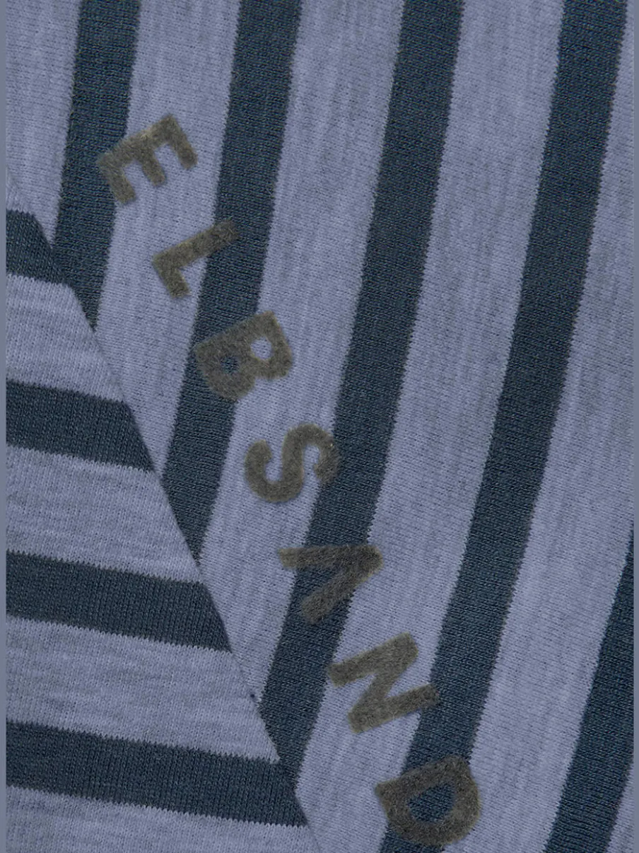 T-shirt à rayures avec encolure ronde et manches courtes