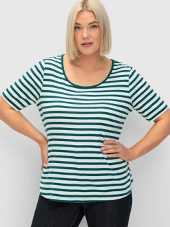 T-shirt à rayures rayures en fils teintés