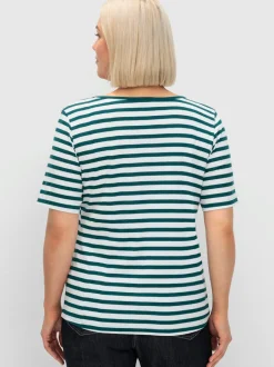 T-shirt à rayures rayures en fils teintés