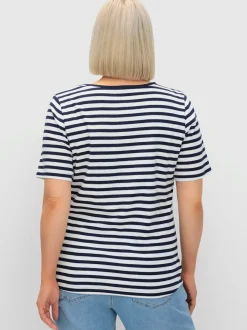 T-shirt à rayures rayures en fils teintés