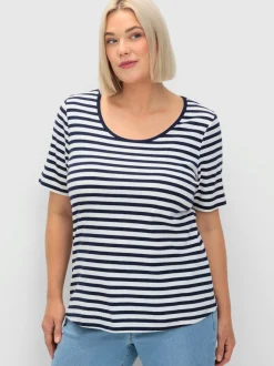 T-shirt à rayures rayures en fils teintés