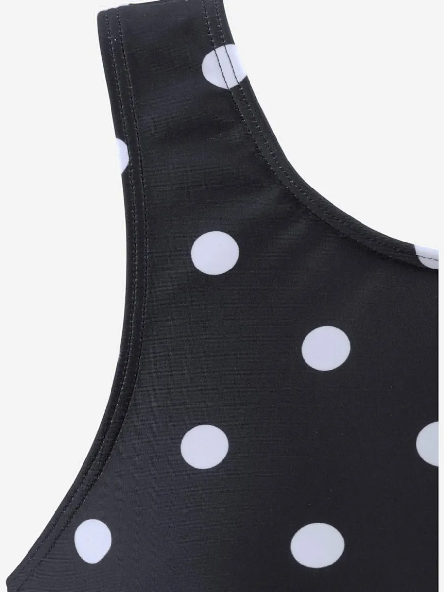 T-shirt sans manches à imprimé à pois pour baignade