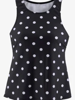 T-shirt sans manches à imprimé à pois pour baignade