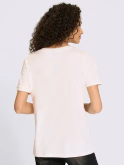 T-shirts avec encolure ronde et poche poitrine brodée