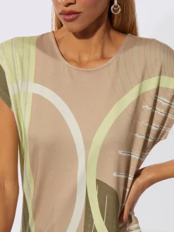 T-shirts avec encolure ronde et imprimé graphique stylé