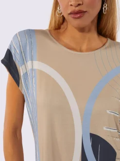 T-shirts avec encolure ronde et imprimé graphique stylé