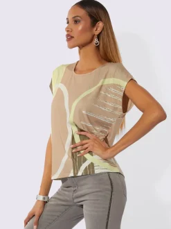 T-shirts avec encolure ronde et imprimé graphique stylé