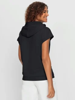 T-shirts à capuche avec mancherons en coton décontractés