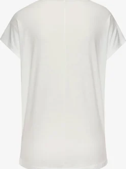 T-shirts à col en v avec logo sur poitrine