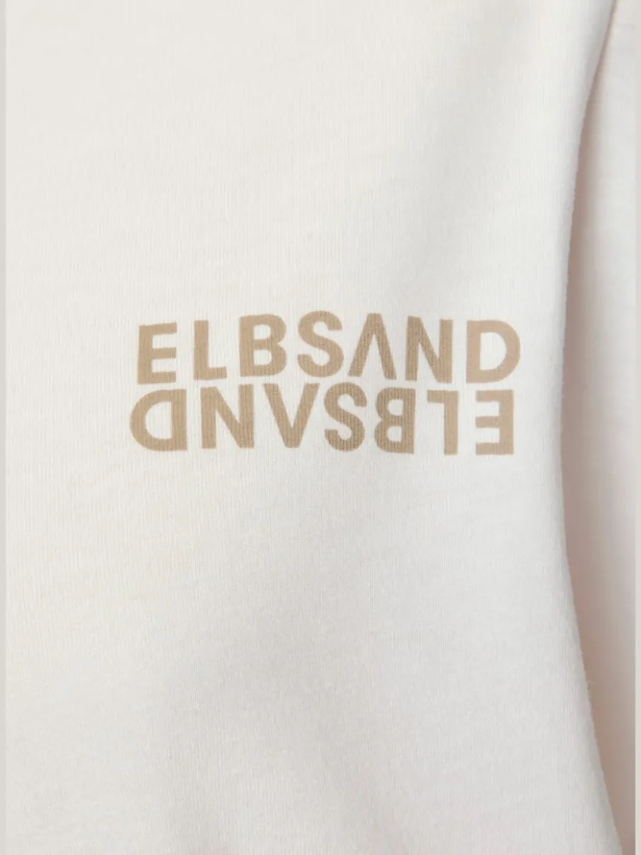 T-shirts à col en v avec logo sur poitrine