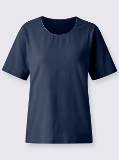 T-shirts à col rond avec passepoil brillant agréable à porter