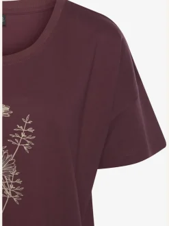 T-shirts de nuit courts avec imprimé et manches courtes