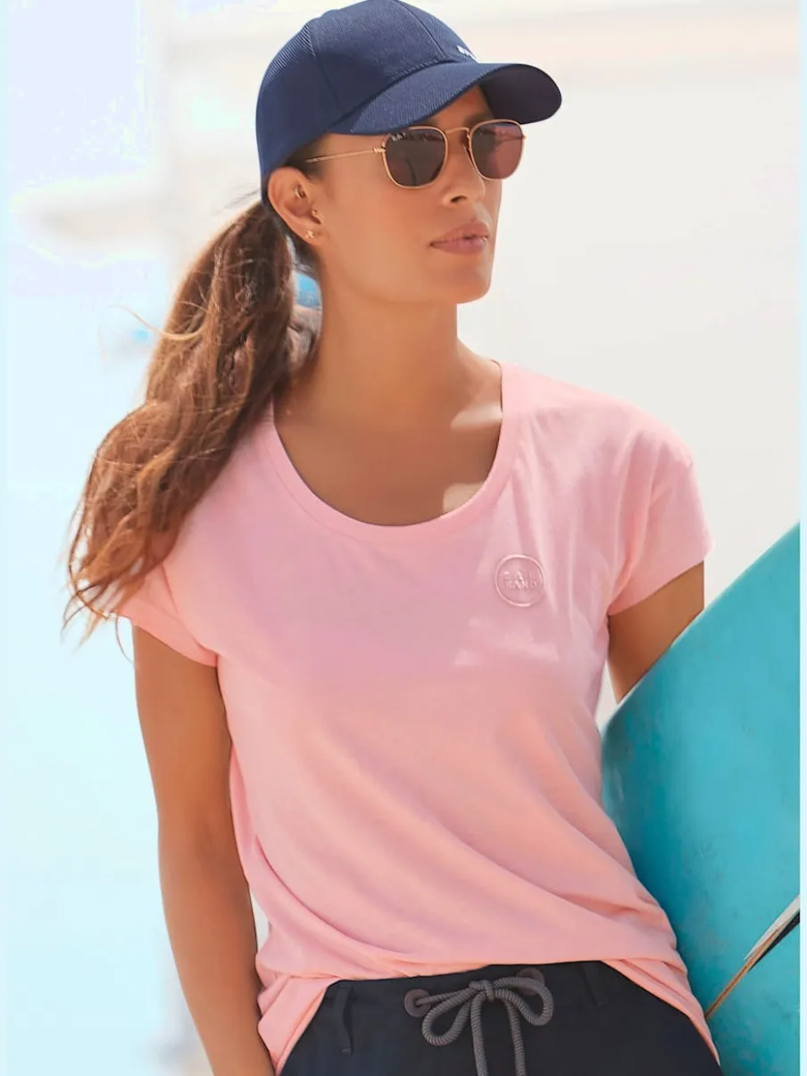 T-shirts encolure ronde avec imprimé et mancherons doux