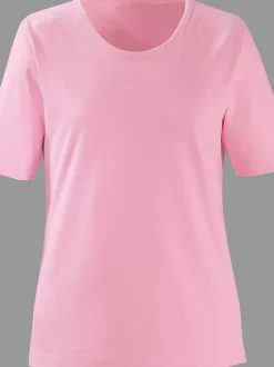 T-shirts à encolure ronde en pur coton basiques intemporels