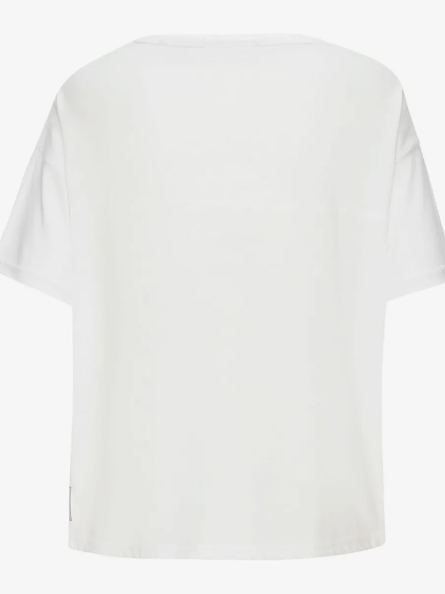 T-shirts : encolure ronde logo couleur devant coupe décontractée