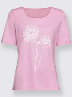 T-shirts en coton à motifs de pissenlits avec emmanchures courtes