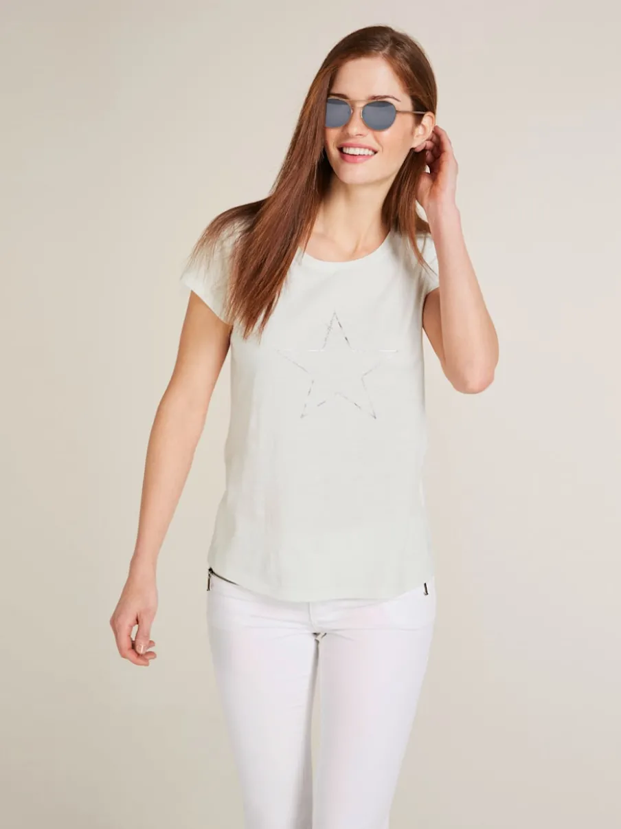 T-shirts en jersey doux à col rond et manches courtes