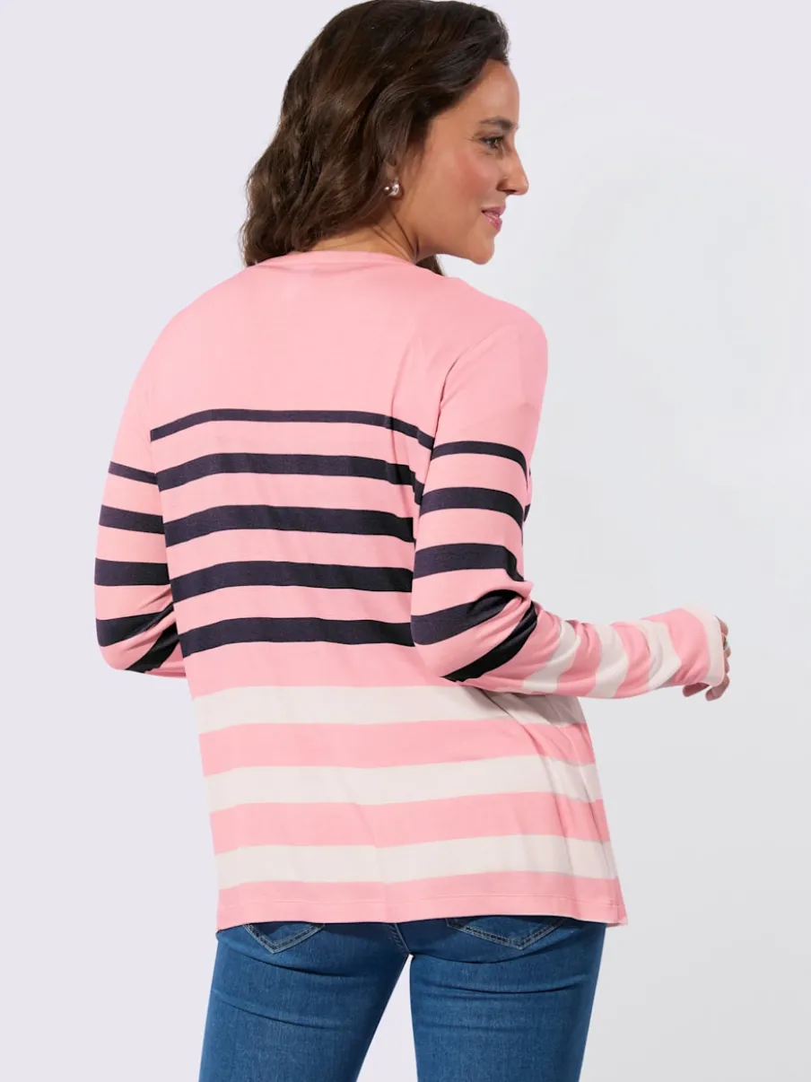 T-shirts et veste légers à rayures sportives assorties