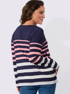 T-shirts et veste légers à rayures sportives assorties