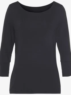 T-shirts à manches 3/4 avec boutonnières et coupe décontractée